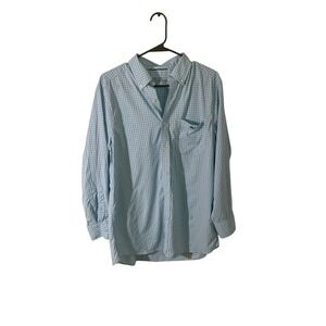 Vineyard Vines Performance Button Down Shirt Mens Medium Blue Plaid Lightweight‎